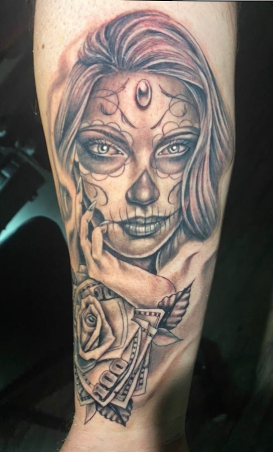 day of the dead tattoos for women