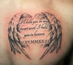 Wings with quote and date