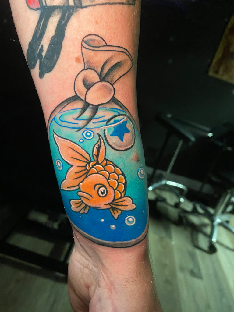 goldfish tattoo by ubertattooist on DeviantArt