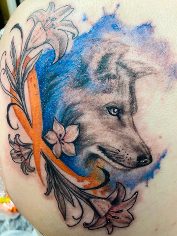 Wolf Watercolor MS Ribbon Lillies