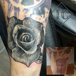 Black Rose Tattoo Cover Up On The Arm Tatuaje De Rosa Negra Como Una Tapa En El Brazo<br>