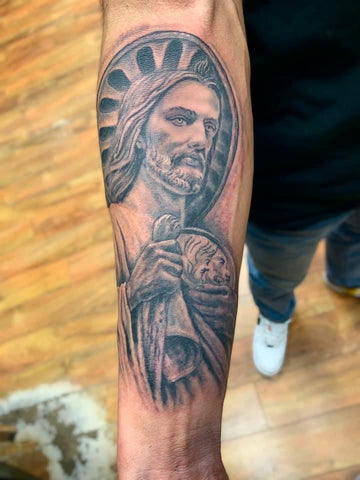 Tattoo uploaded by Uzi  San Judas Tadeo Its always an honor to do  religious tattoos it means a lot to me to be able to bless someone with my  blessing I