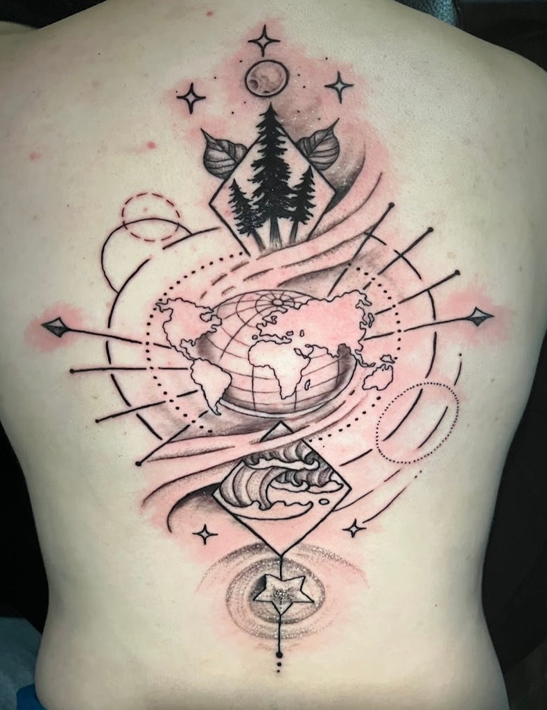 109 Cool Space Tattoos That Are Cosmically Good  Bored Panda