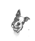 Pet Dog Portraiture Forearm Tattoo In Black And Gray
